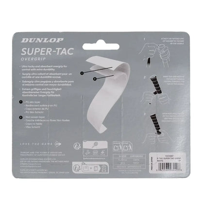 Dunlop Super Tac Overgrip 3 Pack (White) - RacquetGuys.ca