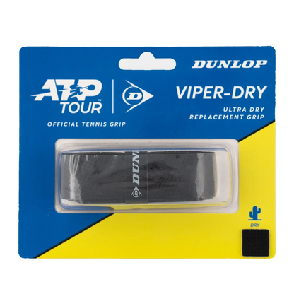 Dunlop Viper-Dry Replacement Grip (Black) - RacquetGuys.ca