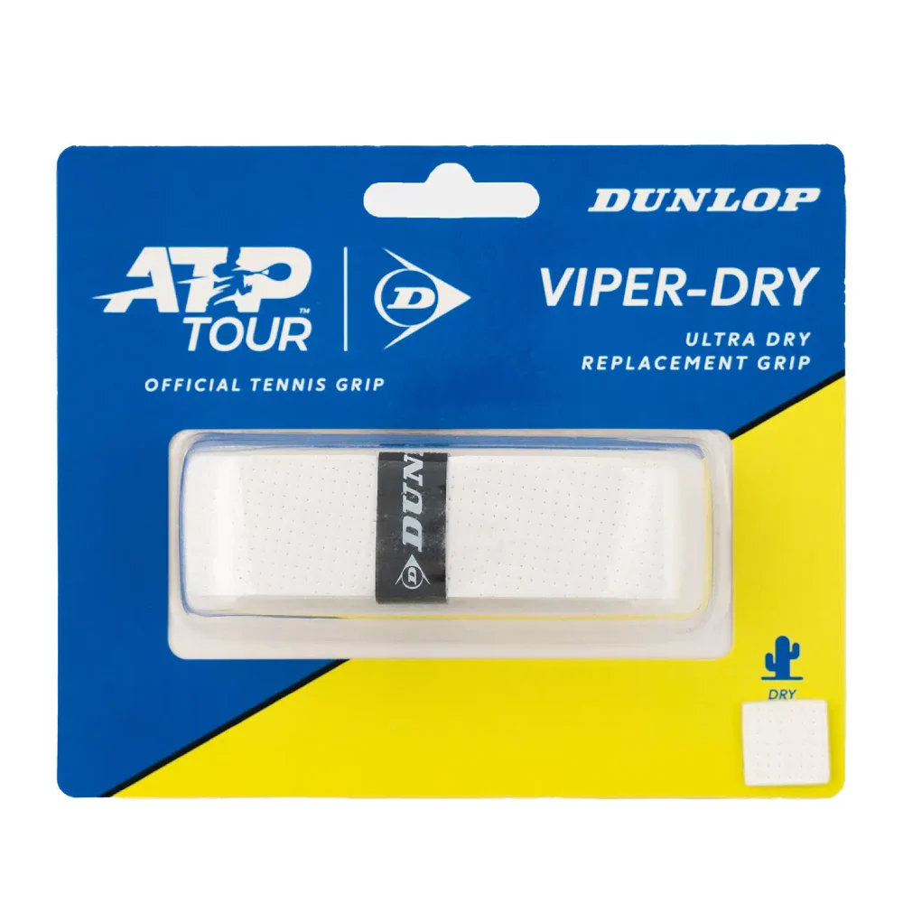Dunlop Viper-Dry Replacement Grip (White) - RacquetGuys.ca