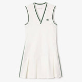 Lacoste Women's Ultra Dry Pique Tennis Dress (White)