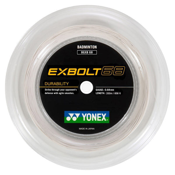 Yonex BG Exbolt 68 Badminton String Reel (White) - RacquetGuys.ca