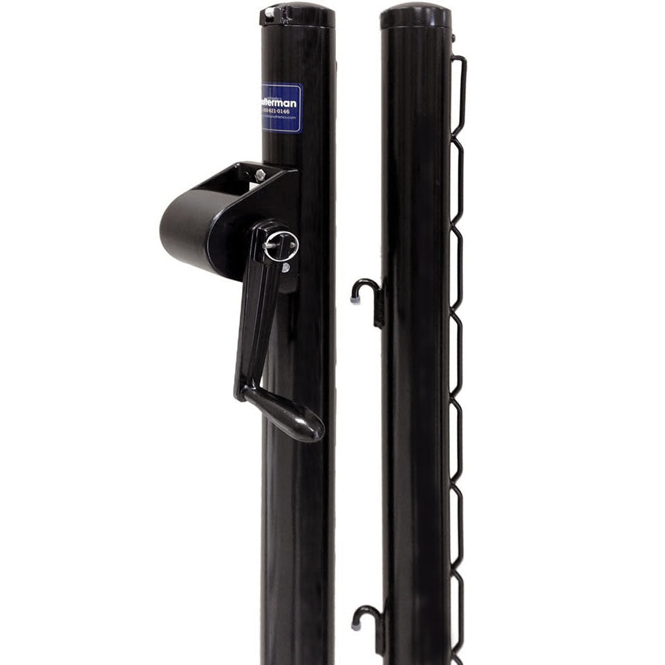 Premium Tennis Net Posts with External Winder (Black) - RacquetGuys.ca