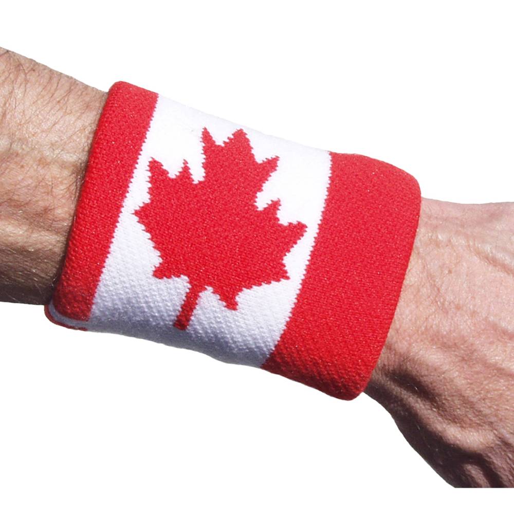 Canadian Flag 4" Wide Wristband - RacquetGuys.ca