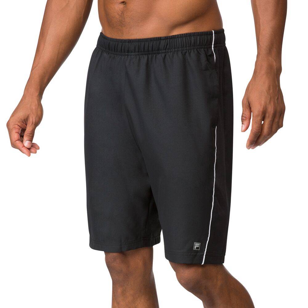 Fila Men's Core Short 9-Inch (Black/White) - RacquetGuys.ca