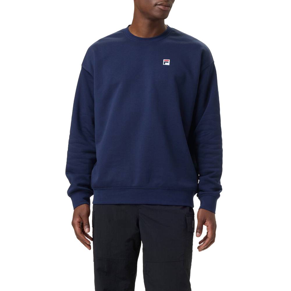 Fila Unisex Classic Relaxed Sweatshirt (Fila Navy) - RacquetGuys.ca