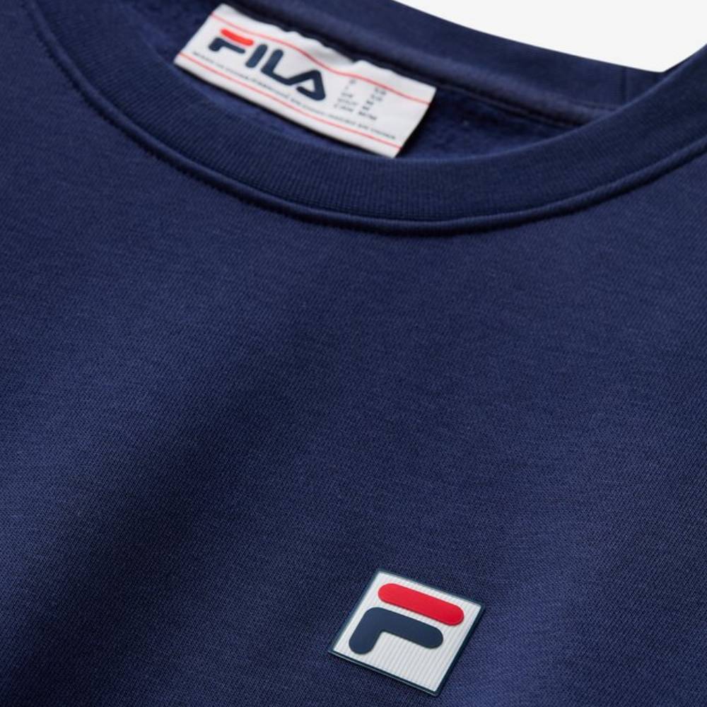 Fila Unisex Classic Relaxed Sweatshirt (Fila Navy) - RacquetGuys.ca