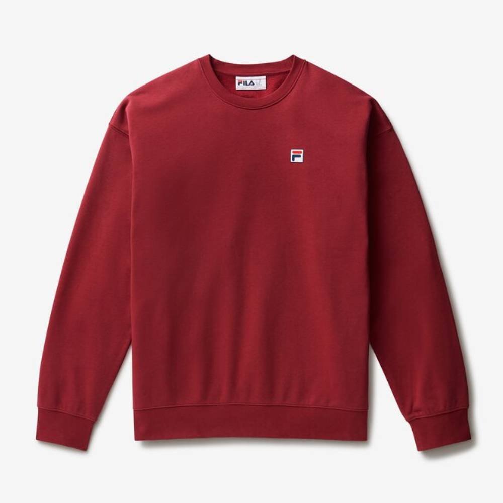 Fila Unisex Classic Relaxed Sweatshirt (Tibetan Red) - RacquetGuys.ca