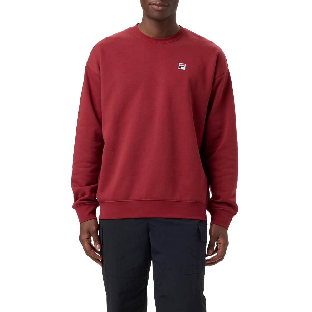Fila Unisex Classic Relaxed Sweatshirt (Tibetan Red) - RacquetGuys.ca