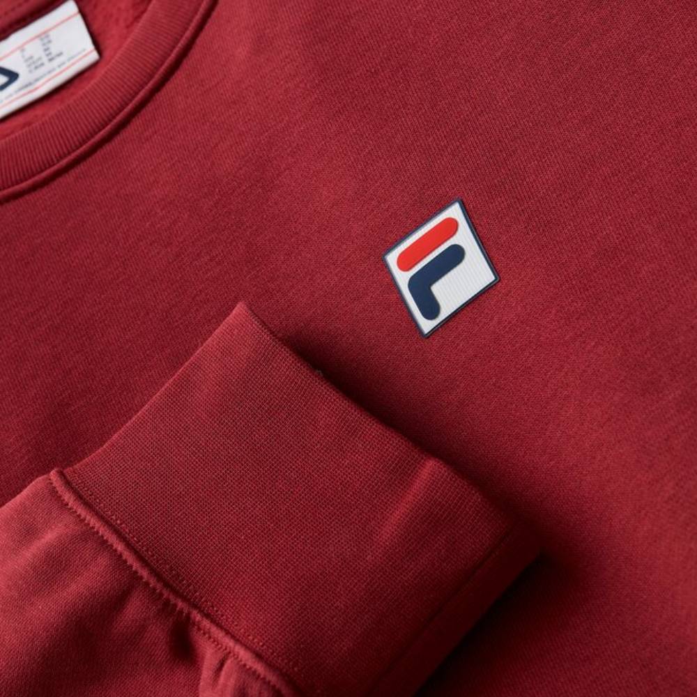 Fila Unisex Classic Relaxed Sweatshirt (Tibetan Red) - RacquetGuys.ca