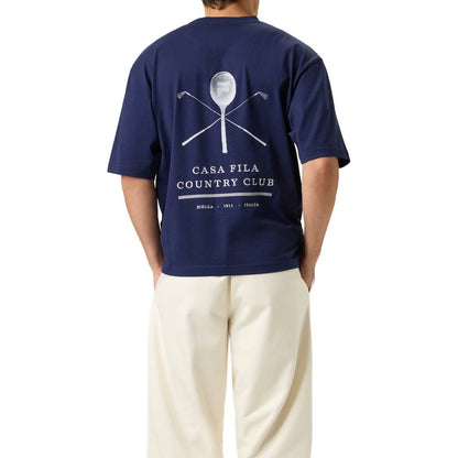 Fila Unisex Country Club Raquet Box Tee Top (Fila Navy) - RacquetGuys.ca