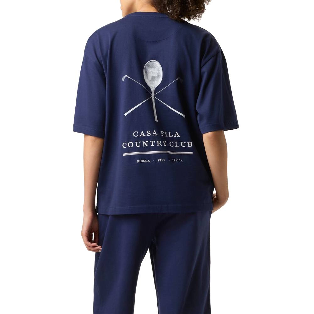 Fila Unisex Country Club Raquet Box Tee Top (Fila Navy) - RacquetGuys.ca