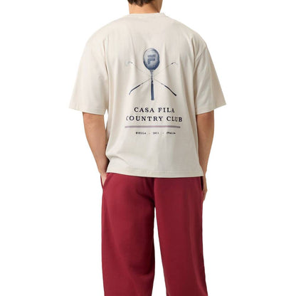 Fila Unisex Country Club Raquet Box Tee Top (White) - RacquetGuys.ca