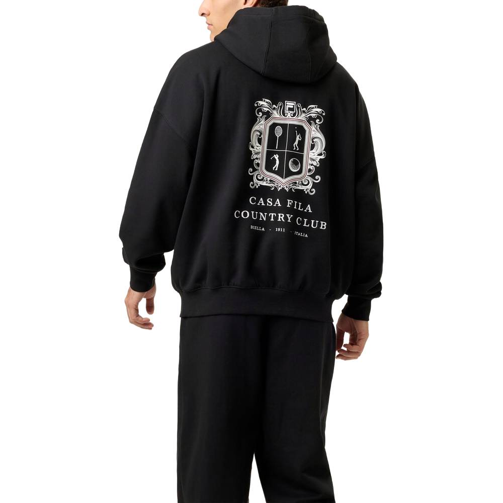 Fila Unisex Crest Country Club Hoodie (Black) - RacquetGuys.ca