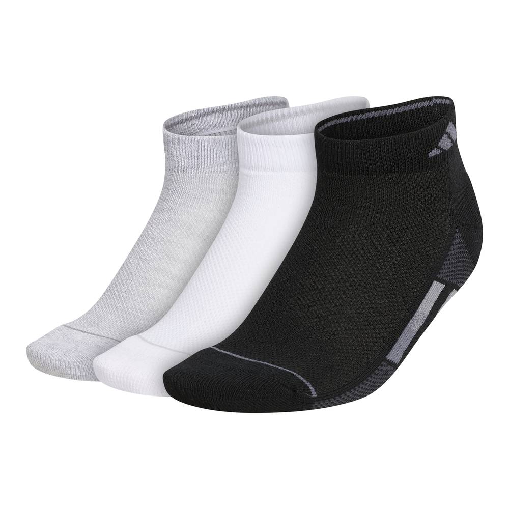 adidas Women's Superlite Low-Cut Socks 3 Pack (Black/White/Grey) - RacquetGuys.ca