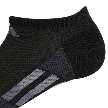 adidas Women's Superlite 3 Stripe No-Show Socks 3 Pack (Black/White/Grey) - RacquetGuys.ca