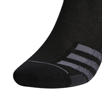 adidas Men's Superlite Quarter Crew Socks 3 Pack (Black) - RacquetGuys.ca