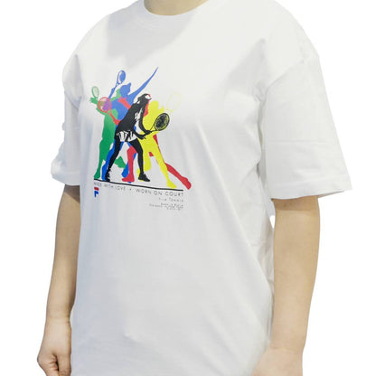 Fila Unisex Player Graphic Tee Top (White) - RacquetGuys.ca