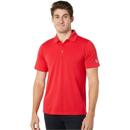 Fila Men's Essentials Pique Polo (Fila Red) - RacquetGuys.ca