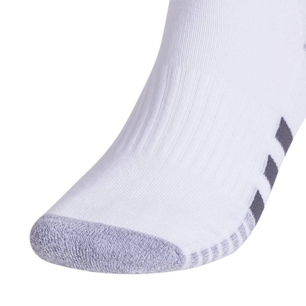 adidas Men's Cushioned 3.0 Low-Cut Socks 3 Pack (White/Grey) - RacquetGuys.ca