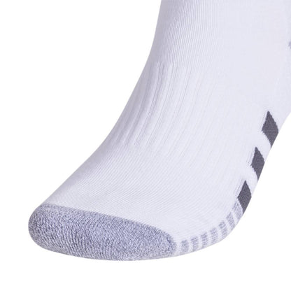 adidas Men's Cushioned 3.0 Low-Cut Socks 3 Pack (White/Grey) - RacquetGuys.ca