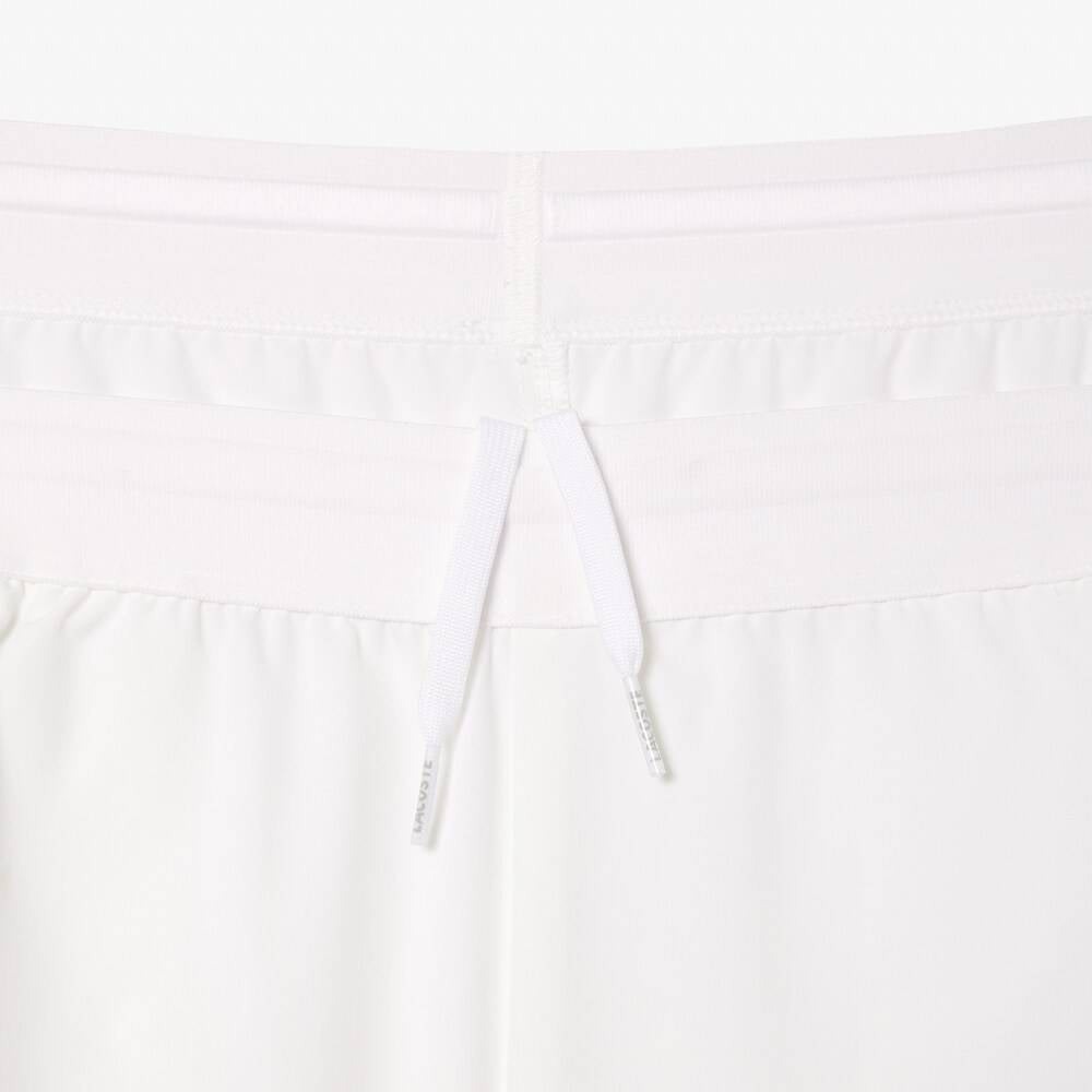 Lacoste Men's Ultra Dry Tennis Shorts (White) - RacquetGuys.ca