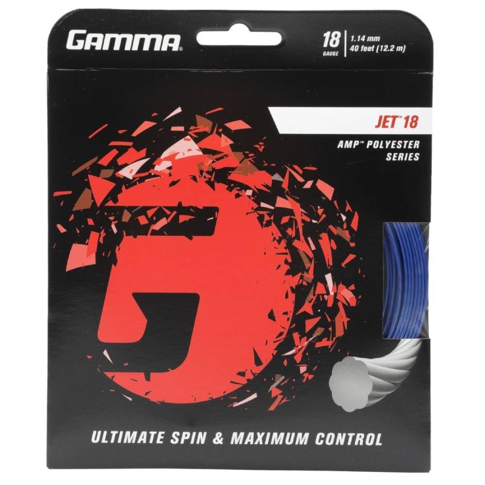 Gamma Jet 18/1.14 Tennis String (Blue) - RacquetGuys.ca