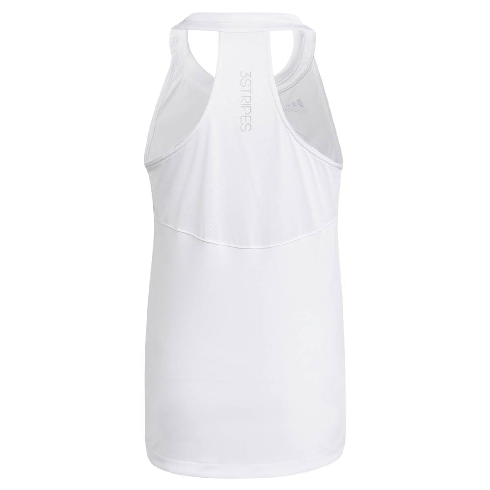 adidas Girls' Club Tank Top (White/Grey) - RacquetGuys.ca