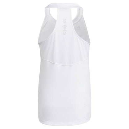 adidas Girls' Club Tank Top (White/Grey) - RacquetGuys.ca