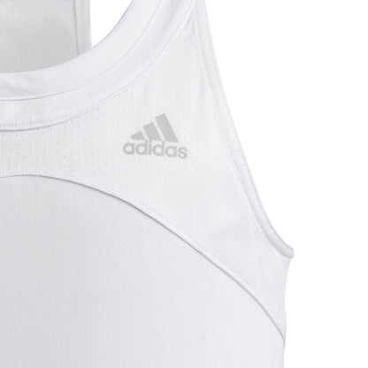 adidas Girls' Club Tank Top (White/Grey) - RacquetGuys.ca
