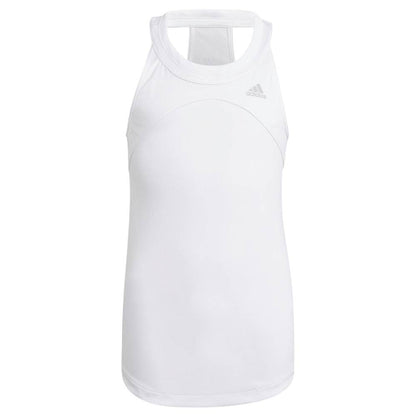 adidas Girls' Club Tank Top (White/Grey) - RacquetGuys.ca
