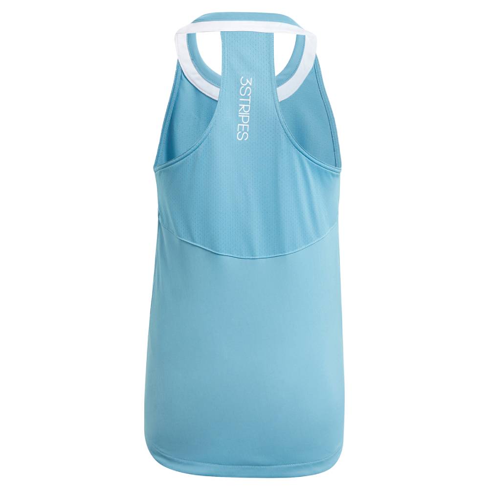 adidas Girls' Club Tank Top (Blue/White) - RacquetGuys.ca