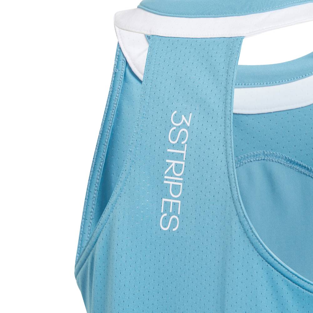 adidas Girls' Club Tank Top (Blue/White) - RacquetGuys.ca