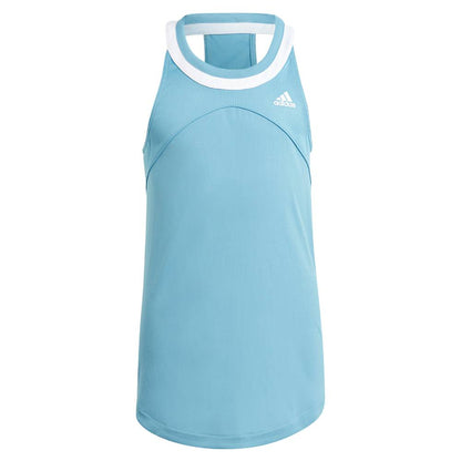 adidas Girls' Club Tank Top (Blue/White) - RacquetGuys.ca