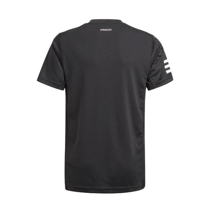adidas Boys' 3 Stripe Club Top (Black/White) - RacquetGuys.ca