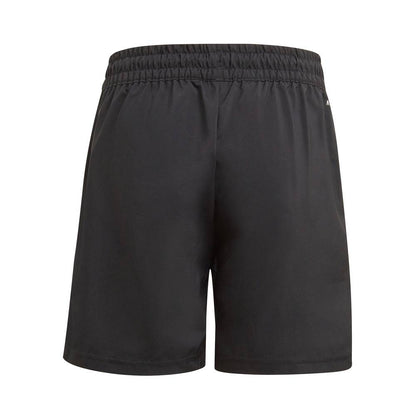 adidas Boys' 3 Stripe Club Short (Black/White) - RacquetGuys.ca