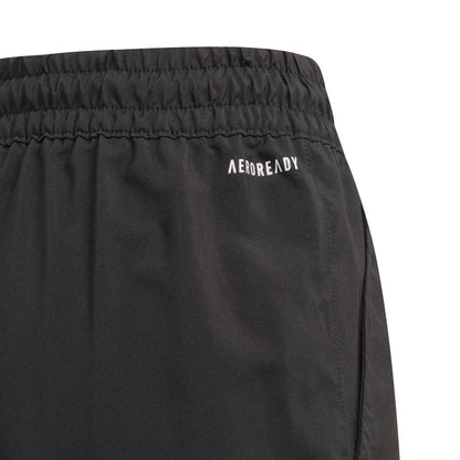 adidas Boys' 3 Stripe Club Short (Black/White) - RacquetGuys.ca