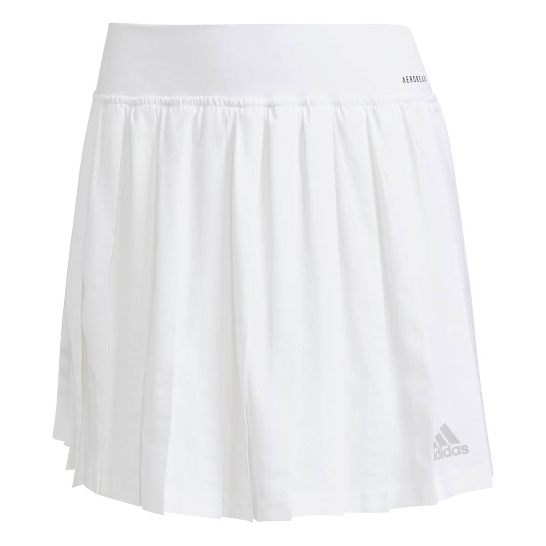 adidas Women's Club Pleated Skirt (White/Grey) - RacquetGuys.ca