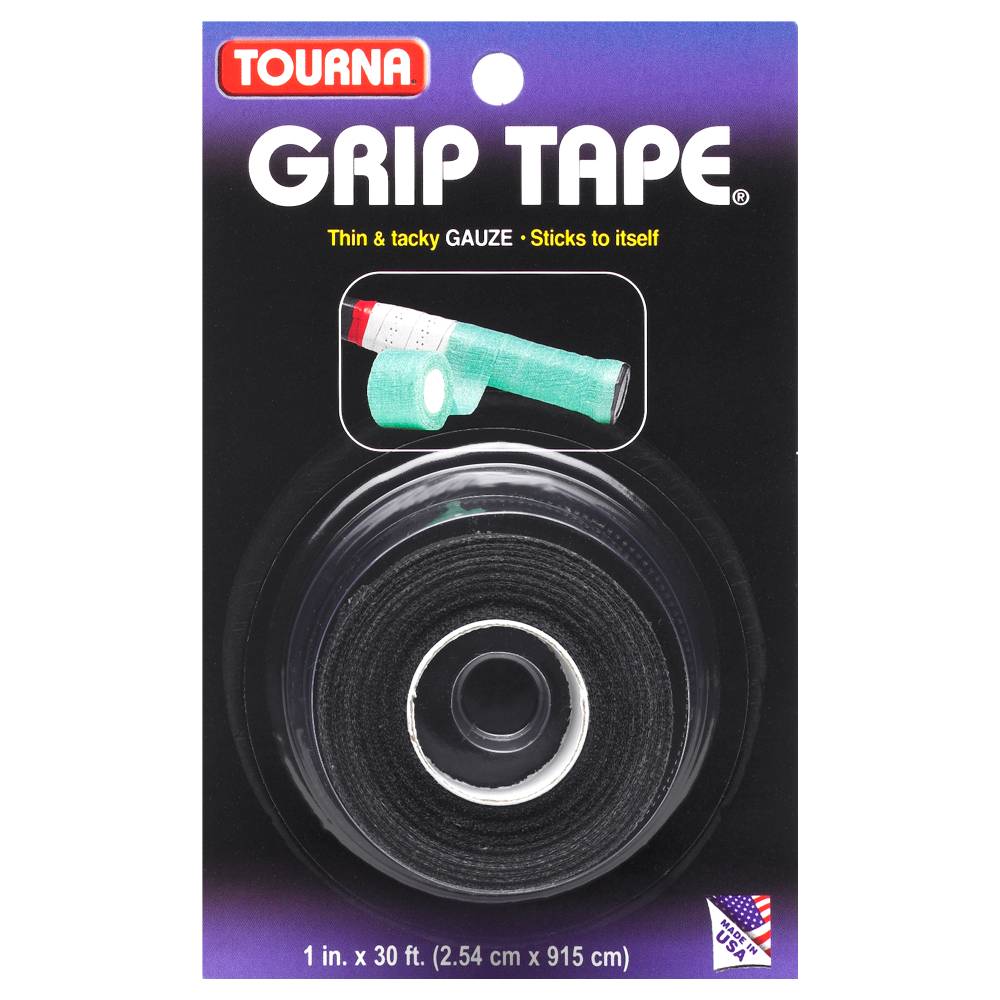 Tourna Gauze Grip Tape (Black) - RacquetGuys.ca