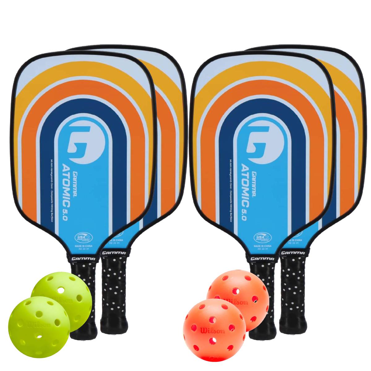 Gamma Atomic 4 Paddle Pickleball Bundle - RacquetGuys.ca