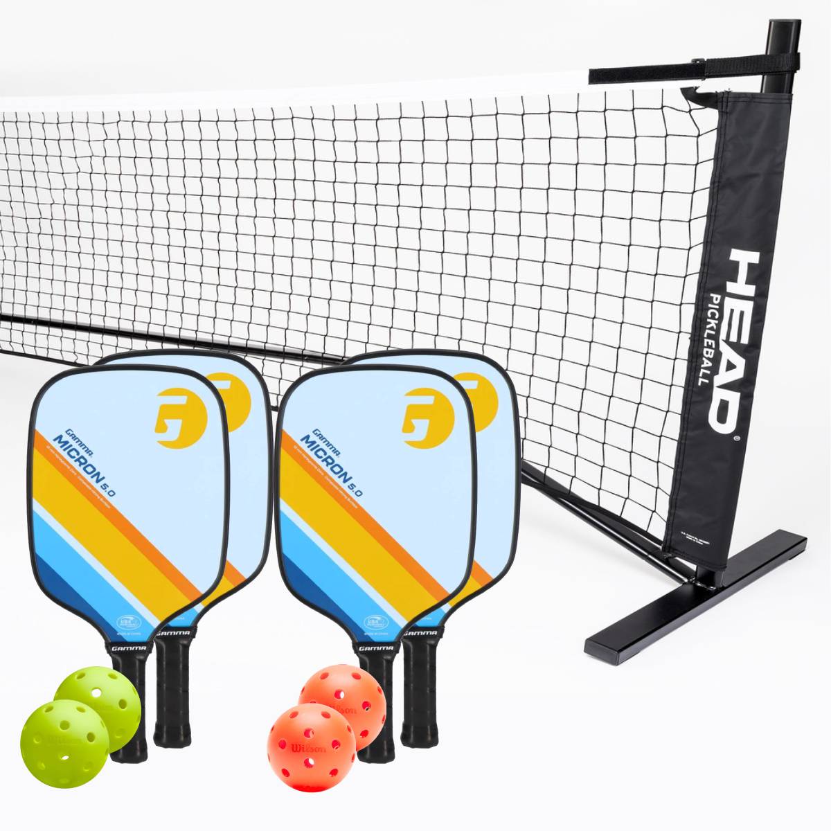 Gamma Micron 4 Paddle + Net Pickleball Bundle - RacquetGuys.ca