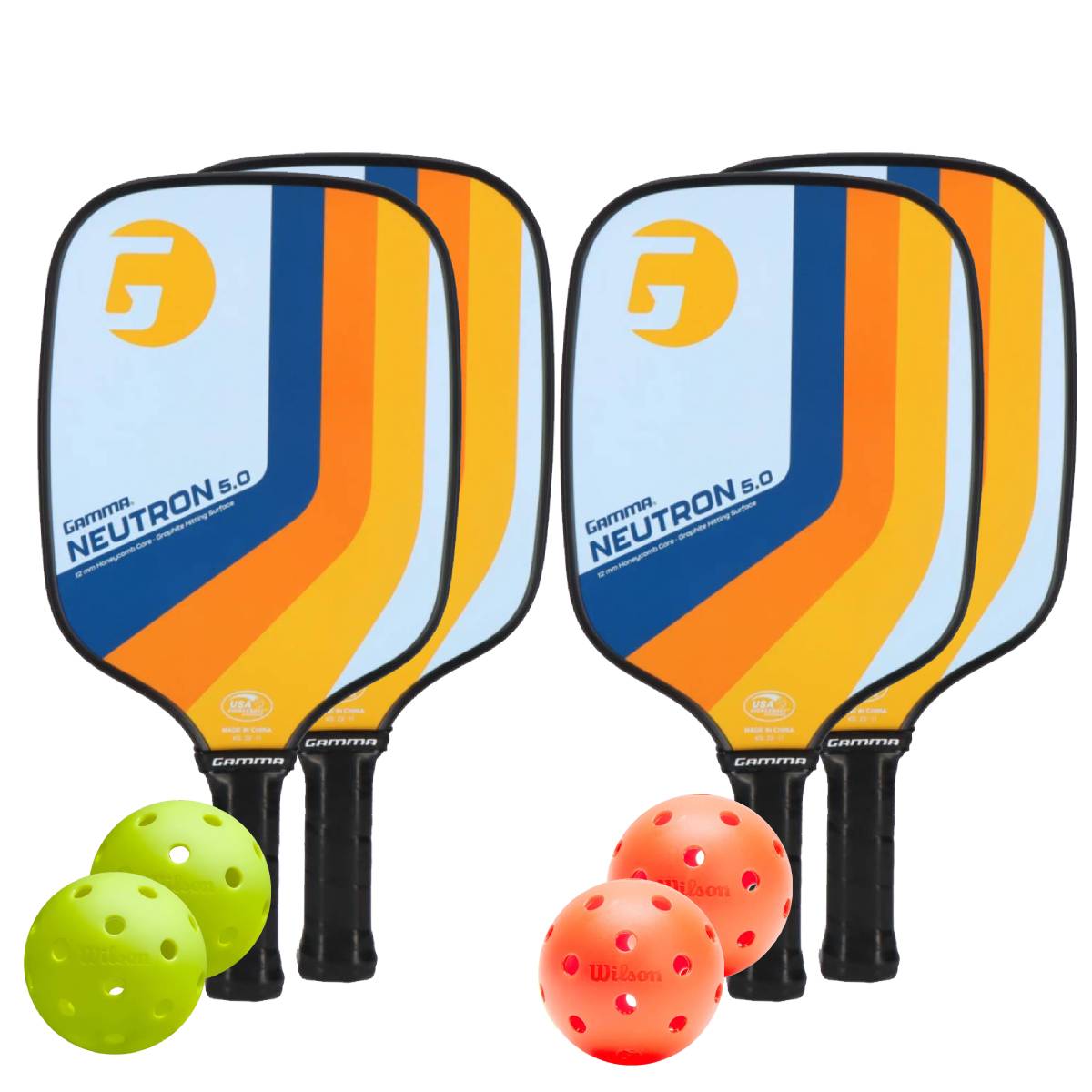Gamma Neutron 4 Paddle Pickleball Bundle - RacquetGuys.ca