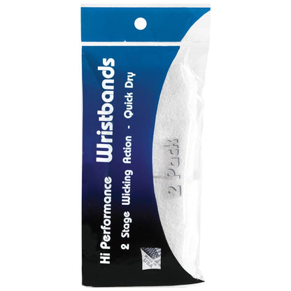 Tourna Hi Performance Wristband (2 pairs, White) - RacquetGuys.ca