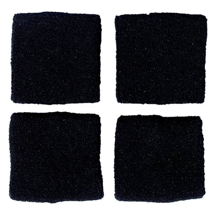 Tourna Hi Performance Wristband (2 pairs, Black) - RacquetGuys.ca