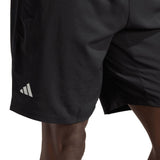 adidas Men's 3 Stripe 9-inch Club Short (Black) - RacquetGuys.ca