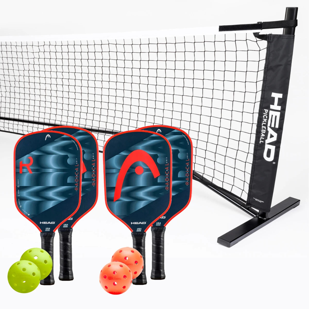 Head Radical Tour EX Grit 4 Paddle + Net Pickleball Bundle - RacquetGuys.ca