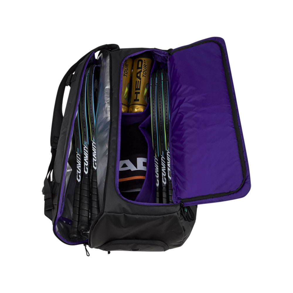 Head r-PET Gravity Duffel 12 Pack Racquet Bag (Black) - RacquetGuys.ca