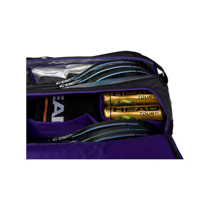 Head r-PET Gravity Duffel 12 Pack Racquet Bag (Black) - RacquetGuys.ca