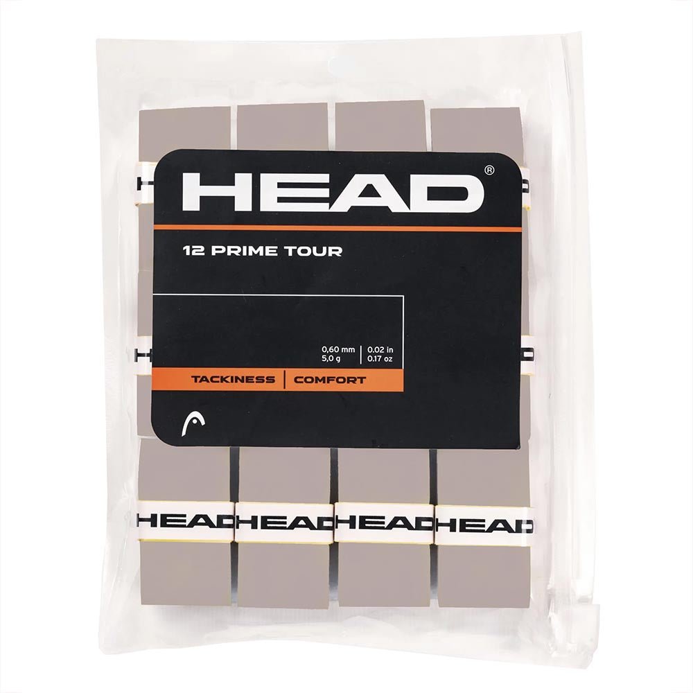Head Prime Tour Overgrip 12 Pack (Grey) - RacquetGuys.ca
