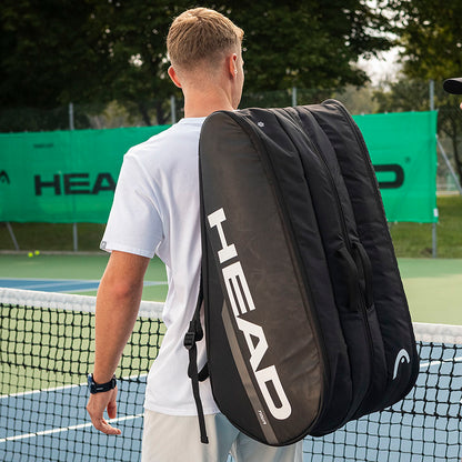 Head Tour L 9 Racquet Bag Black/White - RacquetGuys.ca