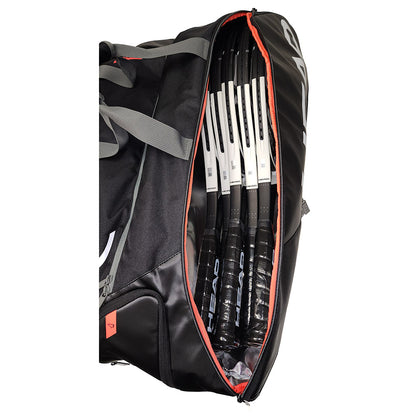Head Tour Team Monstercombi 12 Racquet Bag (Black/Orange) - RacquetGuys.ca